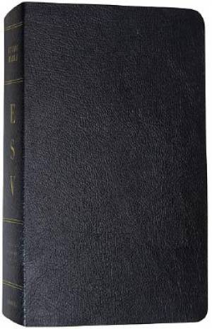 Image of ESV Study Bible Black Genuine Leather 20,000 Study Notes Cross-Reference Maps Illustrated Articles Gilt Edges Ribbon Marker other
