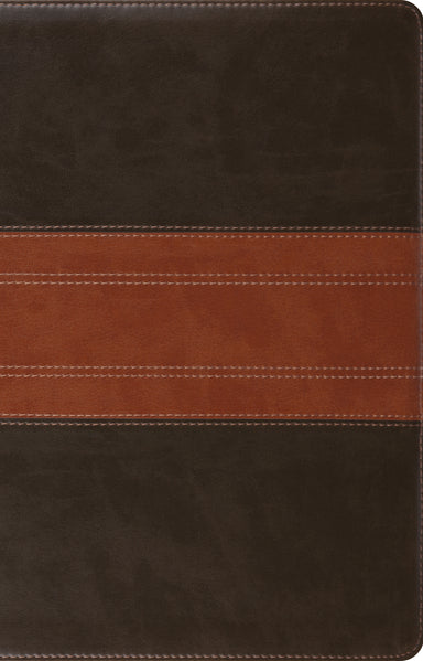Image of ESV Large Print Thinline Reference Bible (TruTone, Forest/Tan, Trail Design) other