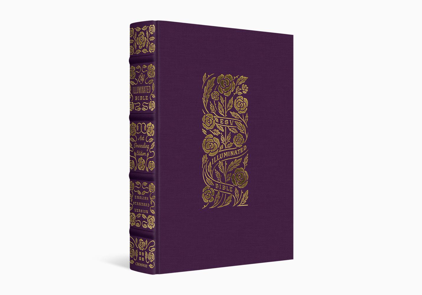 Image of ESV Illuminated Bible, Art Journaling Edition, Cloth over Board, Eggplant, Wide Margins, Illustrated, Ribbon Marker other
