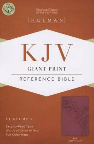 Image of Kjv Giant Print Reference Bible, Pink Leathertouch other