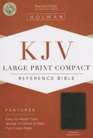 Image of KJV Large Print Compact Bible, Charcoal Imitation Leather other