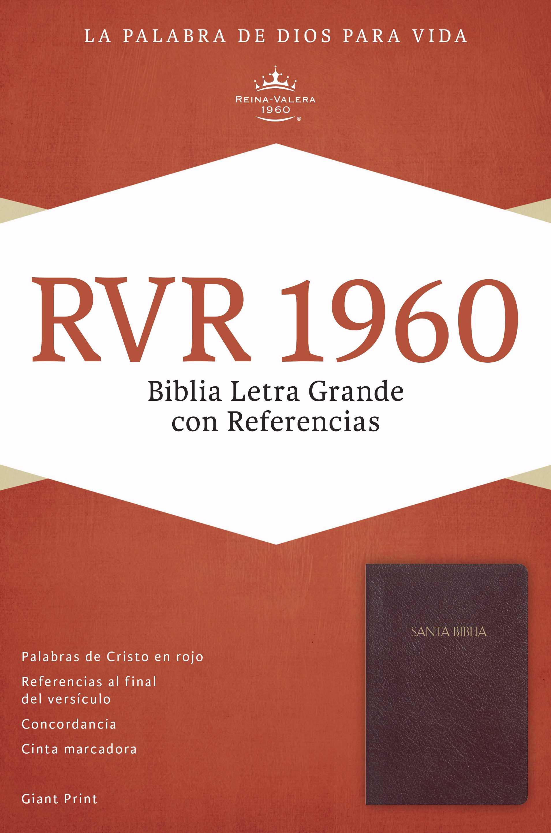 Image of RVR 1960 Biblia Letra Grande con Referencias, borgoña imitac other