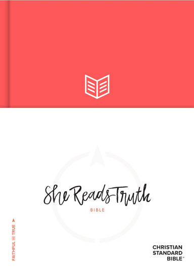 Image of CSB She Reads Truth Devotional Bible, Poppy, Hardback, One Year Reading Plan, Study Bible, Illustrated Verses, Colour Timelines & Charts, Reading Plans, Wide Margins other
