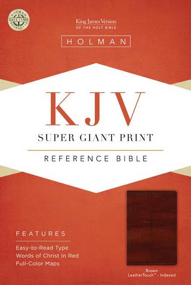 Image of Kjv Super Giant Print Reference Bible, Brown Leathertouch Indexed other