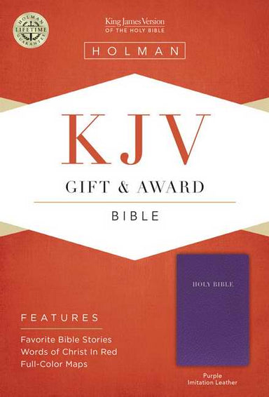 Image of KJV Gift & Award Bible, Purple, Imitation Leather, Red Letter, Presentation Page, Favourite Bible Stories, Full Colour Maps, Dictionary, Life of Jesus Chart other