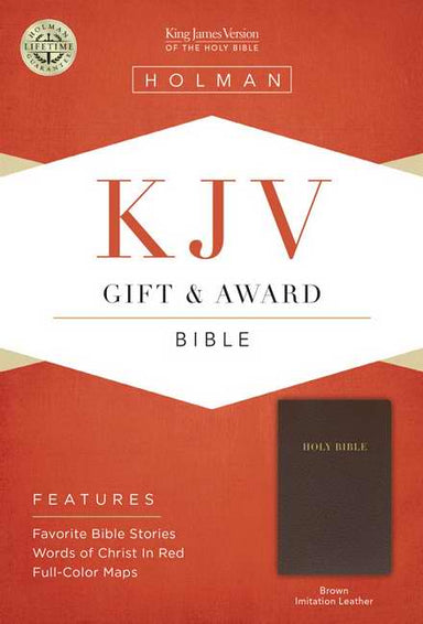 Image of Kjv Gift & Award Bible, Brown Imitation Leather other
