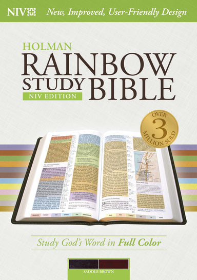 Image of NIV Rainbow Study Bible Saddle Brown LeatherTouch other
