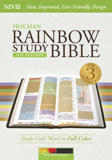 Image of NIV Rainbow Study Bible Indexed Kaleidoscope Black LeatherTouch other