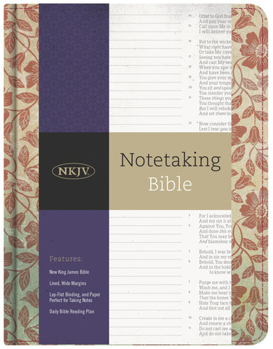 Image of NKJV Notetaking Bible, Red Floral other