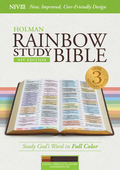 Image of NIV Rainbow Study Bible, Cocoa/Terra Cotta/Ochre Leathertouc other