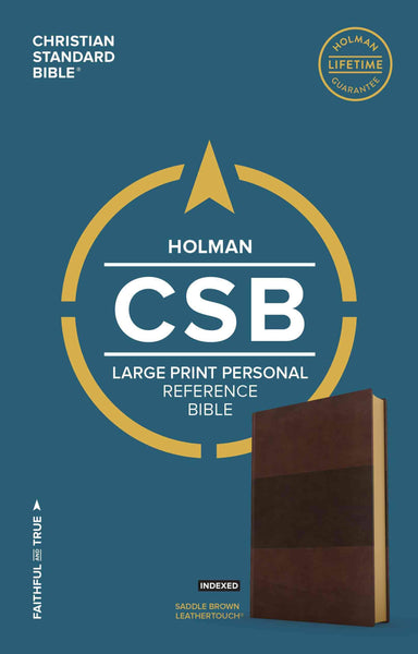 Image of CSB Large Print Personal Size Reference Bible, Saddle Brown LeatherTouch other