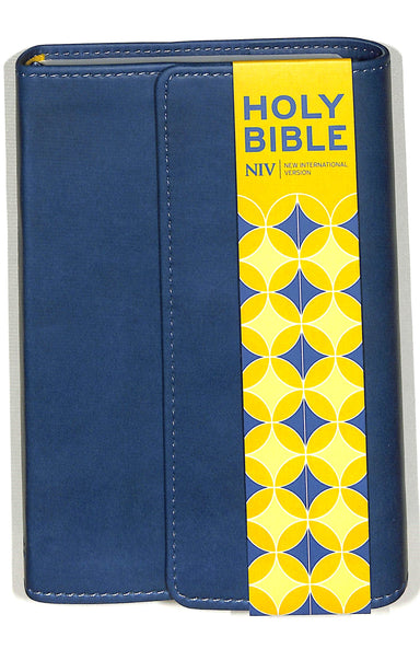 Image of NIV Pocket Bible,  Blue, Imitation Leather, Magnetic Clasp Closure, Ribbon Marker, Timeline, Reading Plan, Presentation Page, Hand-Drawn Endpapers other