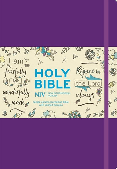 Image of NIV Journalling Bible, Purple, Hardback, Larger Print, Anglicised, Thick Paper, Wide Column, Presentation Page, Ribbon Marker, Bible Shortcuts, Illustrated other