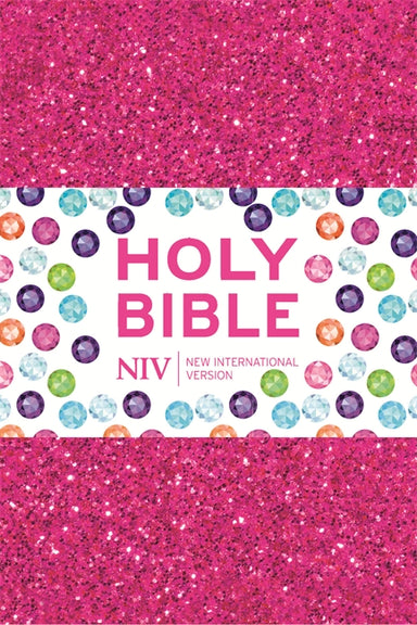 Image of NIV Ruby Pocket Bible Sparkle Vinyl Cover UK Spelling Ribbon Marker  Reading Plan Presentation Page Compact Bible other