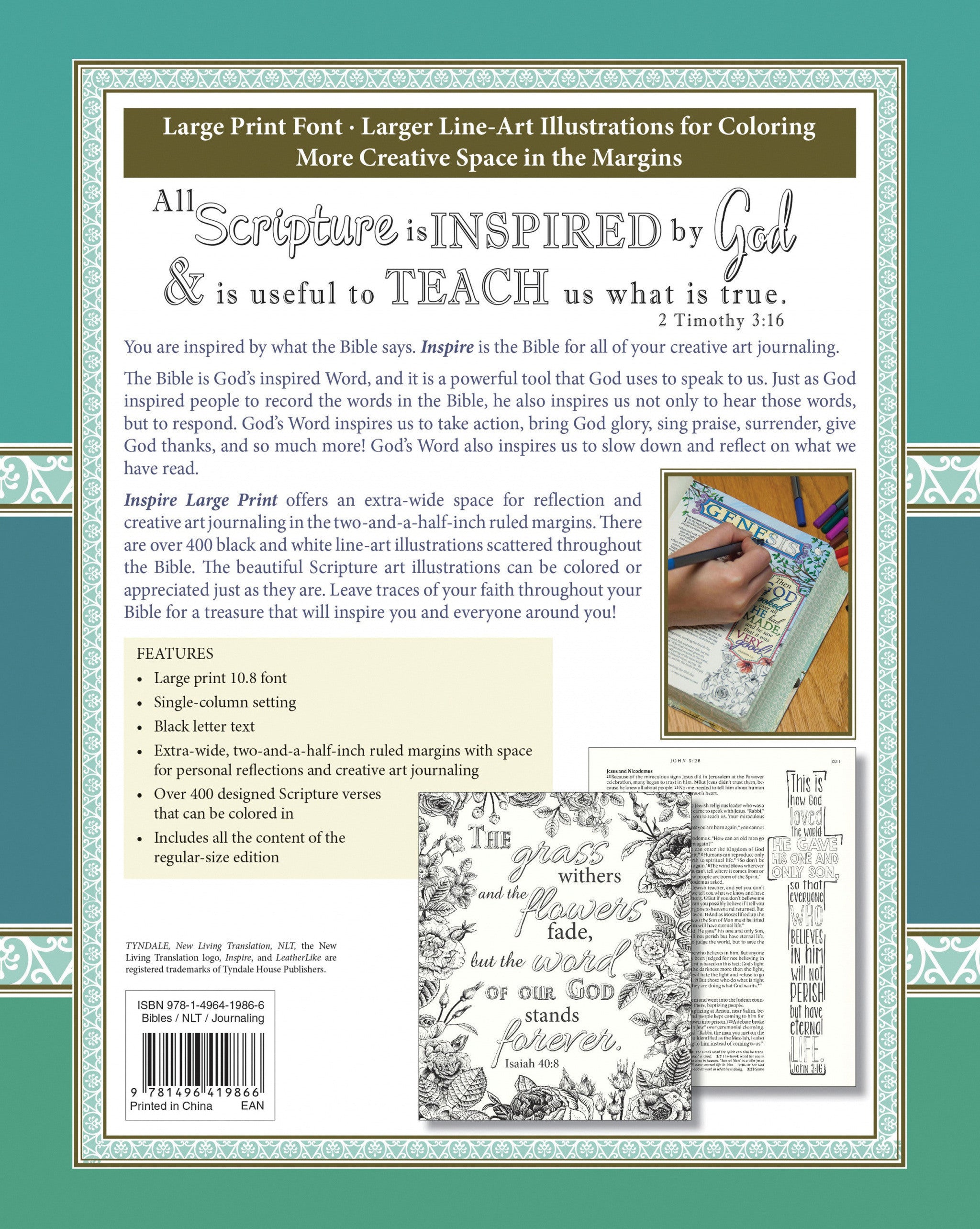 Image of NLT Inspire Bible Large Print other