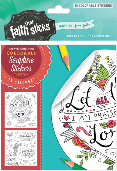 Image of Psalm 103:2 Colourable Stickers other