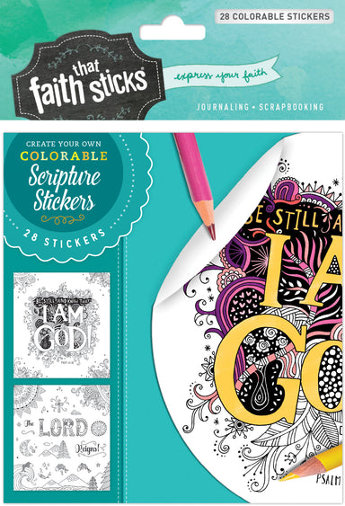 Image of Psalm 46:10 Colorable Stickers other