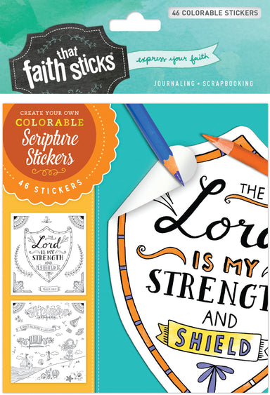 Image of Psalm 28:7 Colorable Stickers other