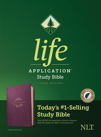 Image of NLT Life Application Study Bible, Third Edition (LeatherLike, Purple, Indexed) other