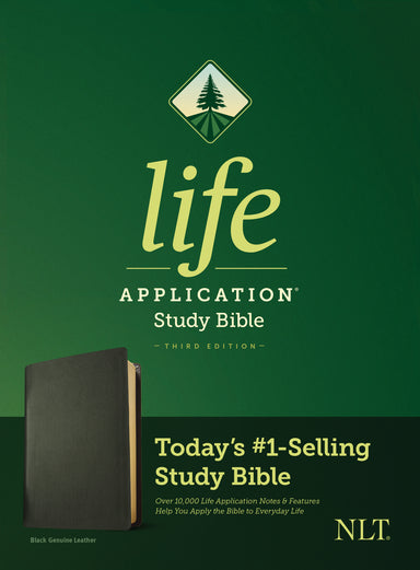 Image of NLT Life Application Study Bible, Third Edition (Genuine Leather, Black) other