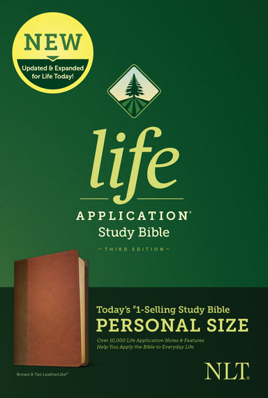 Image of NLT Life Application Study Bible, Third Edition, Personal Size (LeatherLike, Brown/Mahogany) other