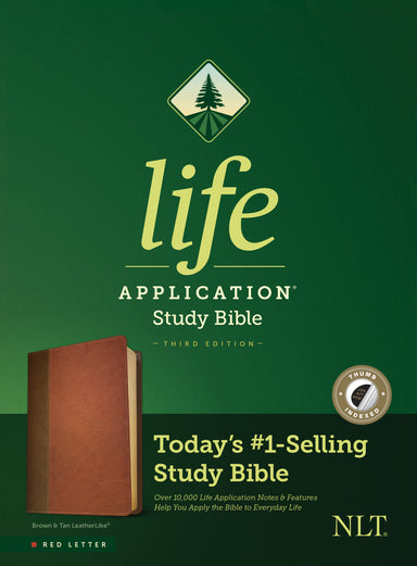 Image of NLT Life Application Study Bible, Third Edition (Red Letter, LeatherLike, Brown/Mahogany, Indexed) other
