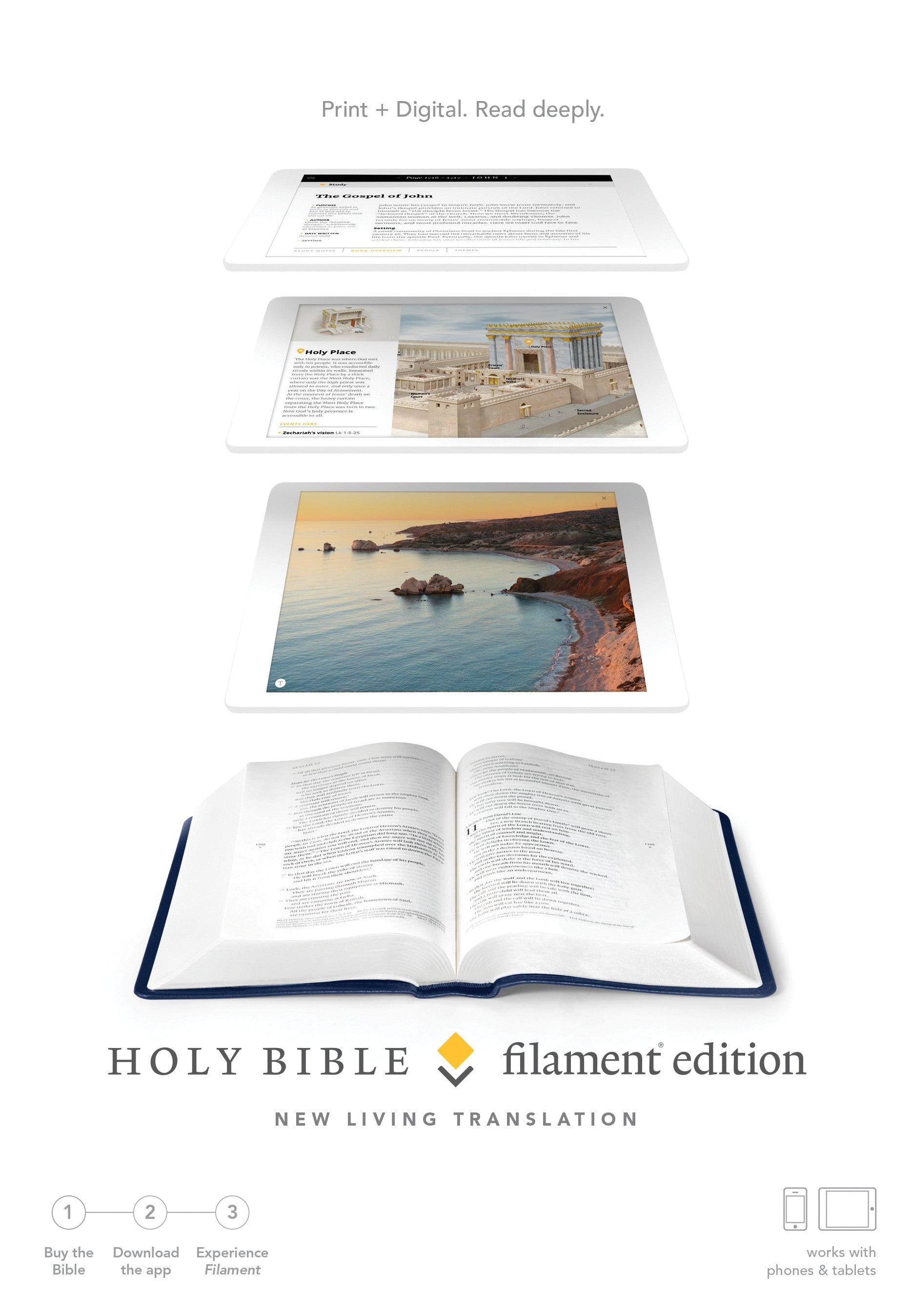 Image of Filament Bible NLT (LeatherLike, Navy/Rose Gold) other