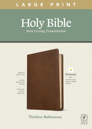 Image of NLT Large Print Thinline Reference Bible, Filament Enabled Edition (Red Letter, LeatherLike, Rustic Brown) other
