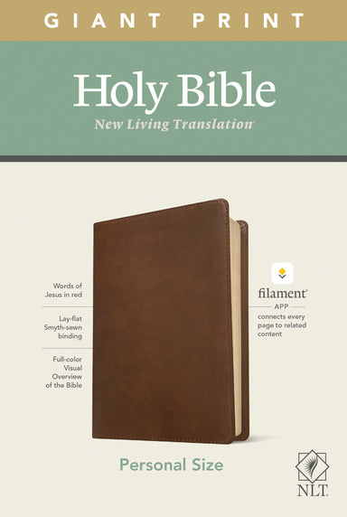 Image of NLT Personal Size Giant Print Bible, Filament Enabled Edition (Red Letter, LeatherLike, Rustic Brown) other