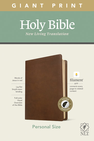 Image of NLT Personal Size Giant Print Bible, Filament Enabled Edition (Red Letter, LeatherLike, Rustic Brown, Indexed) other