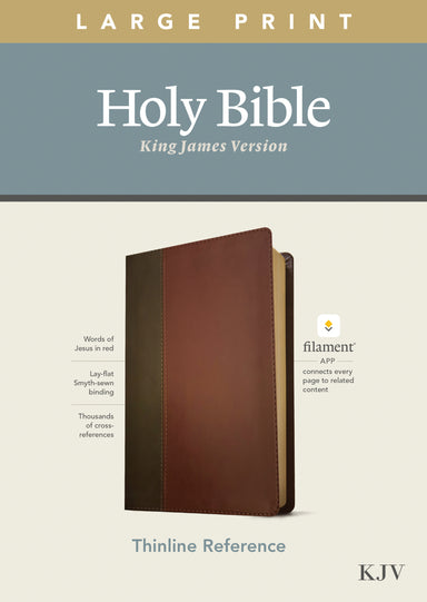 Image of KJV Large Print Thinline Reference Bible, Filament Enabled Edition (Red Letter, LeatherLike, Brown/Mahogany) other