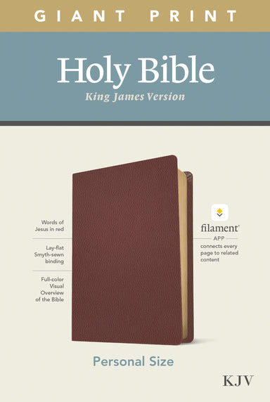 Image of KJV Personal Size Giant Print Bible, Filament Enabled Edition (Red Letter, Genuine Leather, Burgundy) other