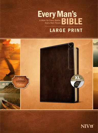 Image of Every Man’s Bible NIV, Large Print, Deluxe Explorer Edition (LeatherLike, Rustic Brown, Indexed) other