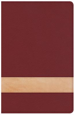 Image of CSB Large Print Personal Size Reference Bible, Crimson/Tan LeatherTouch, Indexed other