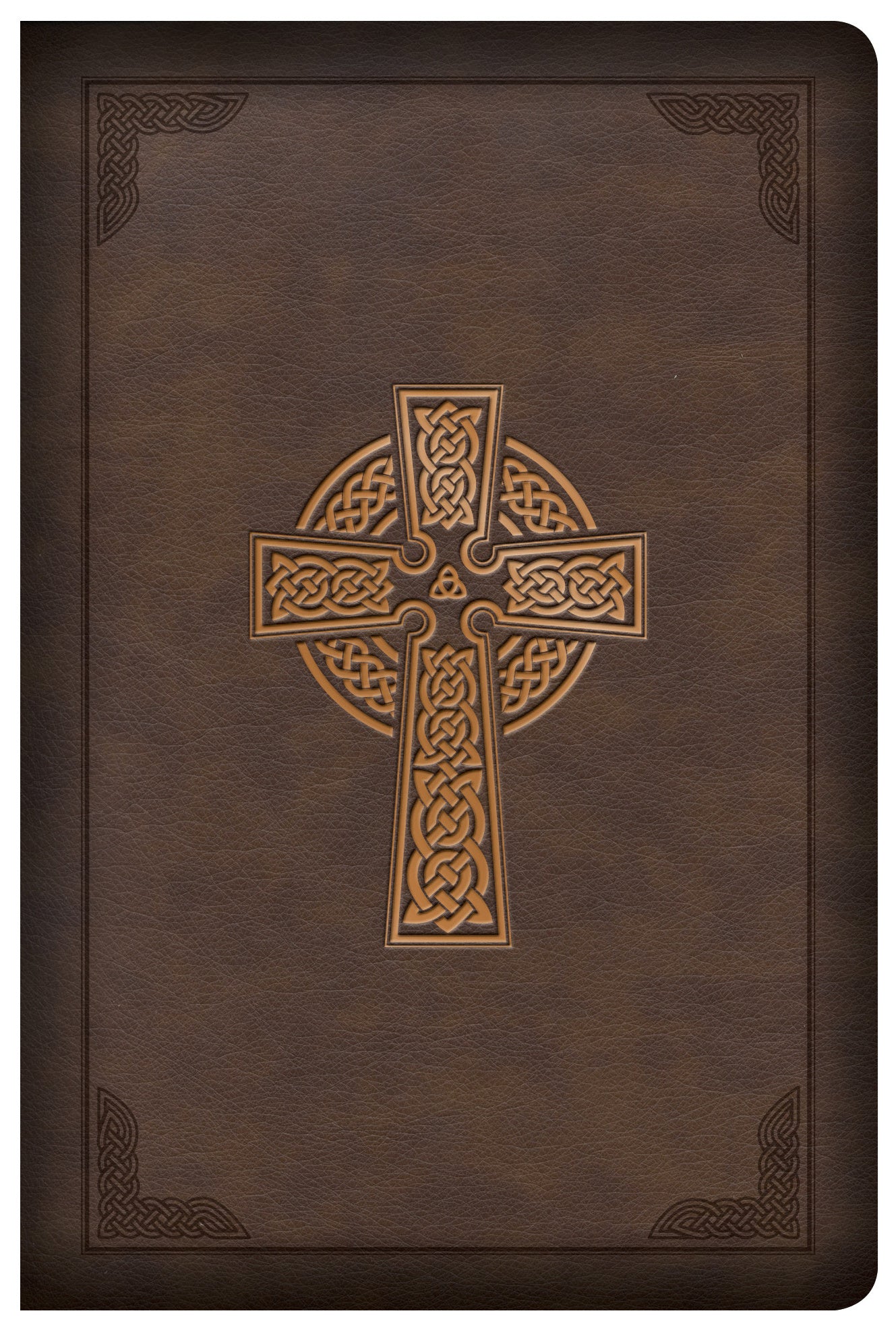 Image of KJV Large Print Compact Reference Bible, Celtic Cross Brown LeatherTouch other