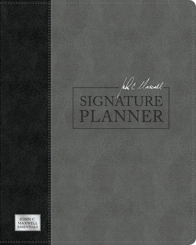 Image of John C. Maxwell Signature Planner-Gray/Black LeatherLuxe other