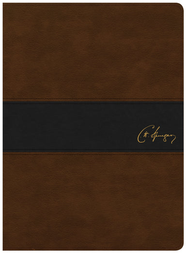 Image of KJV Spurgeon Study Bible, Brown/Black LeatherTouch other