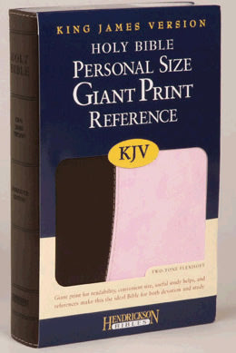 Image of KJV Personal Size Giant Print Reference Bible: Chocolate on Pink, Flexisoft other