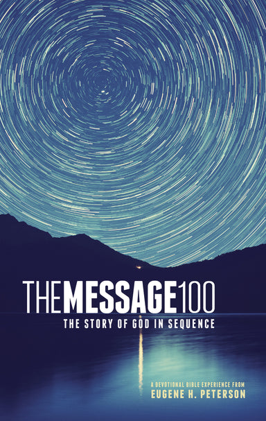 Image of The Message 100 Devotional Bible Blue Hardback Paraphrase Bible Daily Readings other