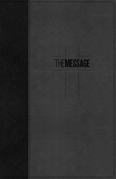 Image of The Message Deluxe Gift Bible, Grey, Imitation Leather, Presentation Page, Bible Overview, Timeline, Maps other