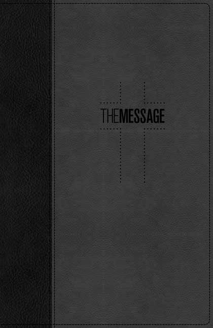 Image of The Message Deluxe Gift Bible, Grey, Imitation Leather, Presentation Page, Bible Overview, Timeline, Maps other