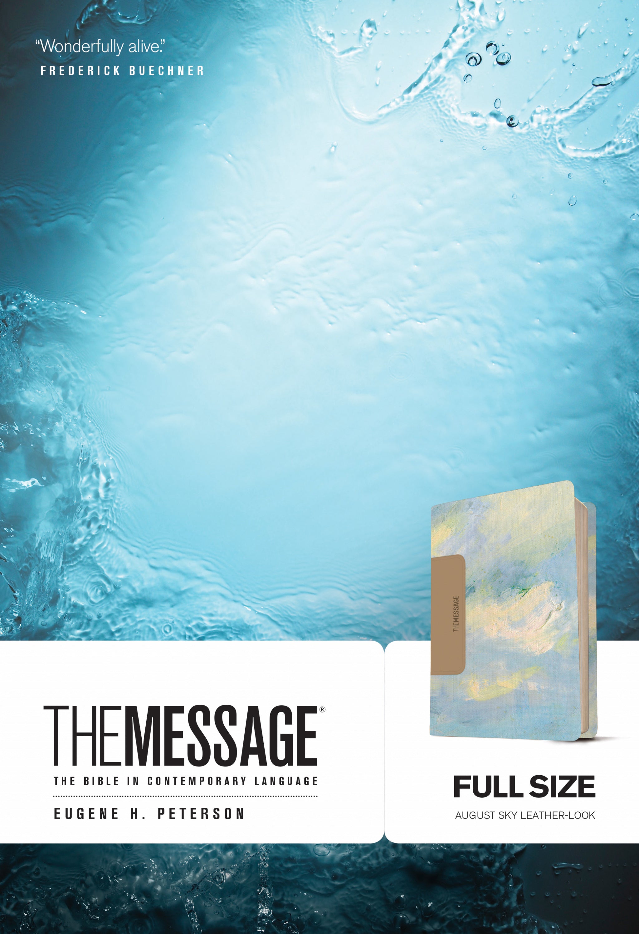 Image of The Message Full Size Large Print Blue Imitation Leather Bible in Contemporary Language other