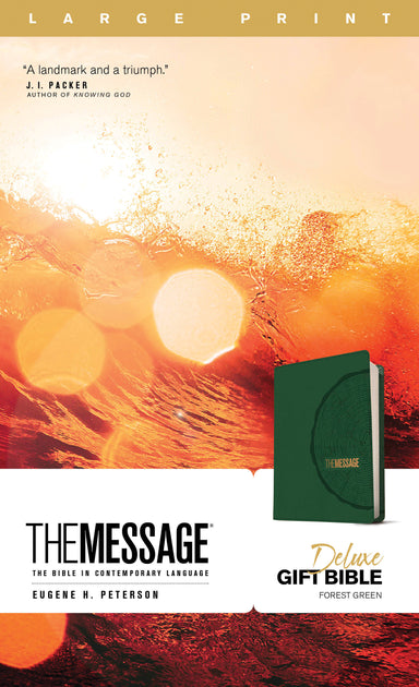 Image of Message Deluxe Gift Bible, Large Print, Leather-Look, Green other