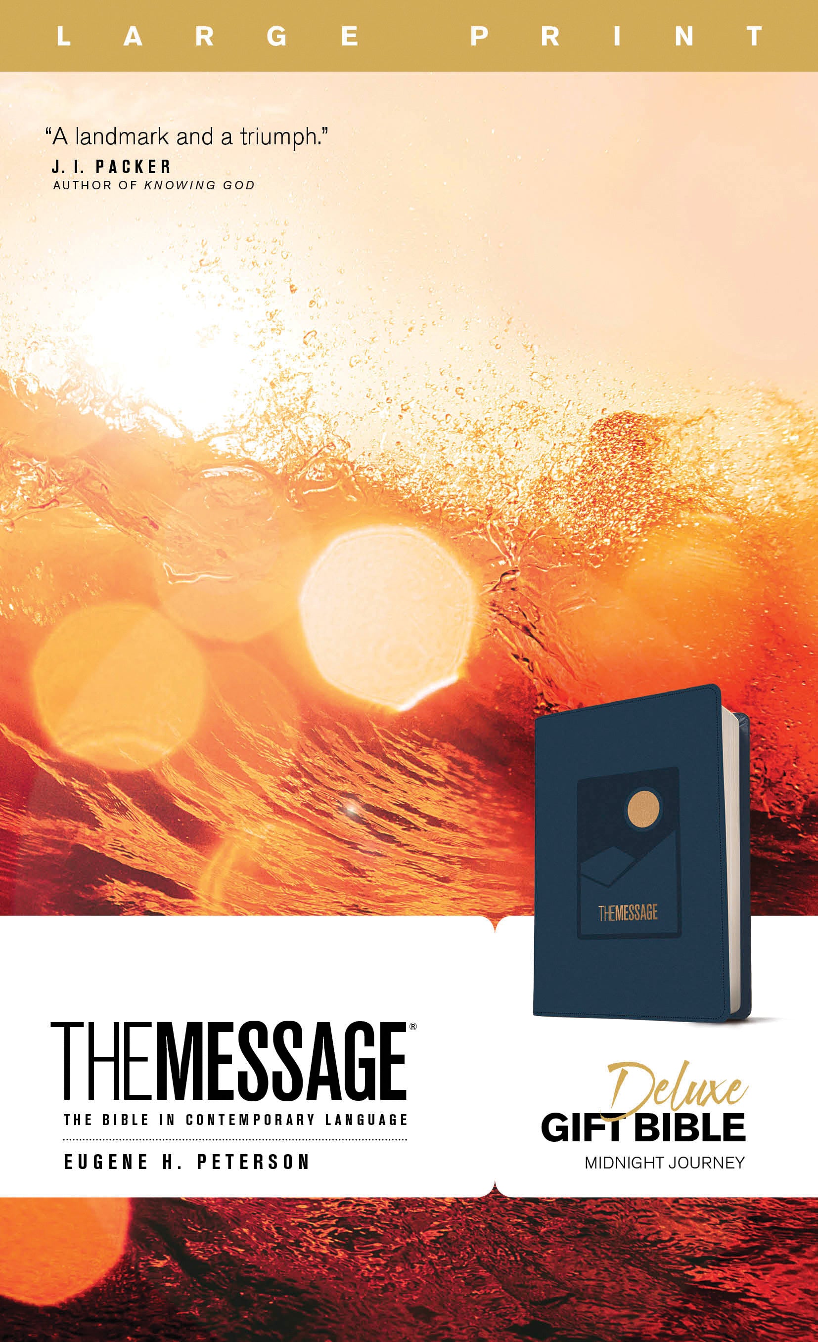 Image of Message Deluxe Gift Bible, Large Print, Leather-Look, Navy other