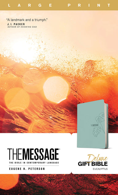 Image of Message Deluxe Gift Bible, Large Print Leather-Look, Teal other