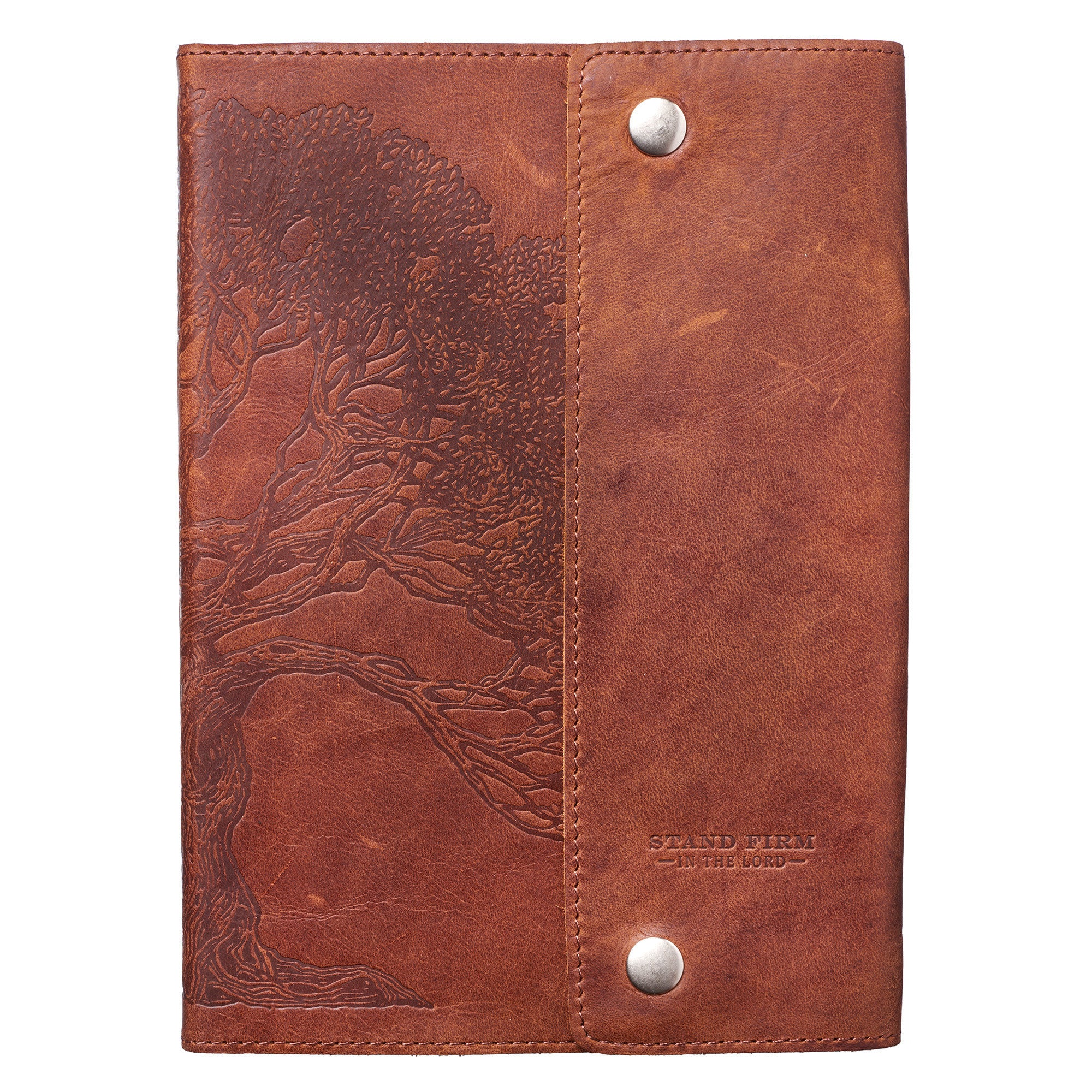 Image of Stand Firm in the Lord Classic Full Grain Leather Journal with Button Closure – Philippians 4:1 other