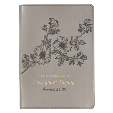 Image of Journals Slimline Lux-Leather Flexcover Strength & Dignity Mauve other