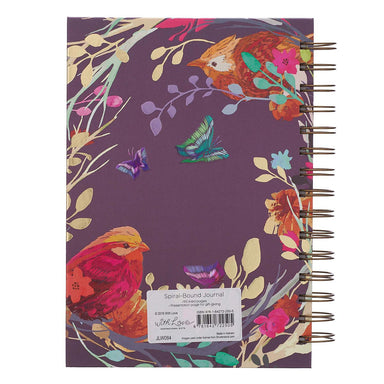 Image of Blessed Is She Large Wirebound Journal in Eggplant other