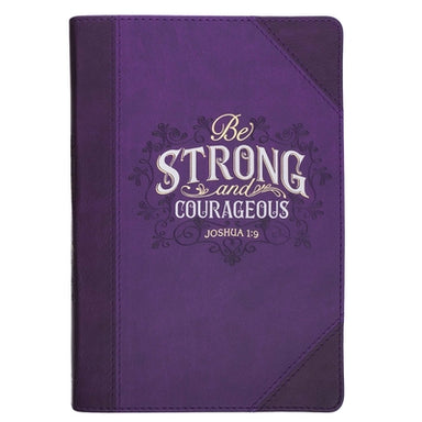 Image of Be Strong & Courageous Purple Quarter-bound Faux Leather Classic Journal - Joshua 1:9 other