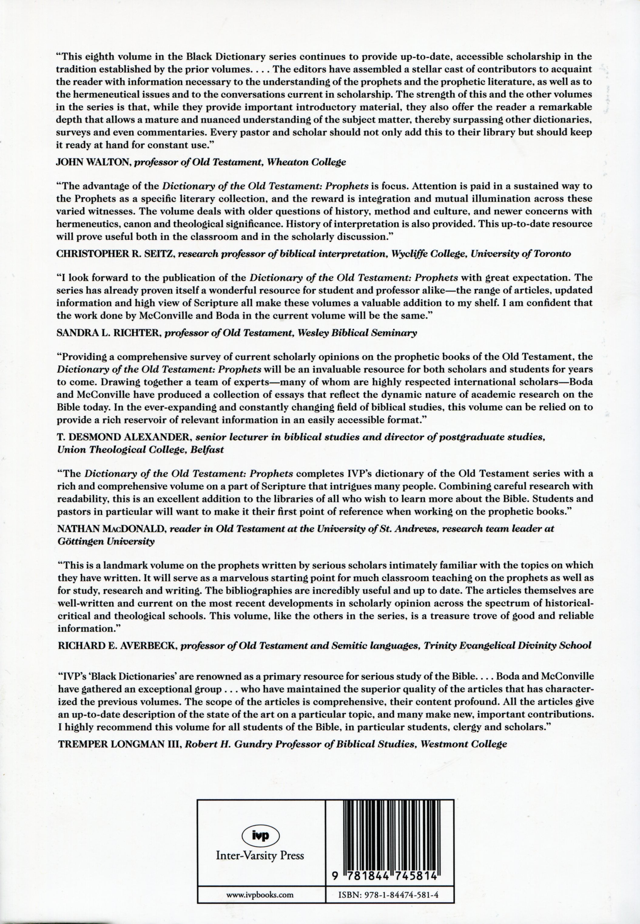 Image of Dictionary of the Old Testament: Prophets other